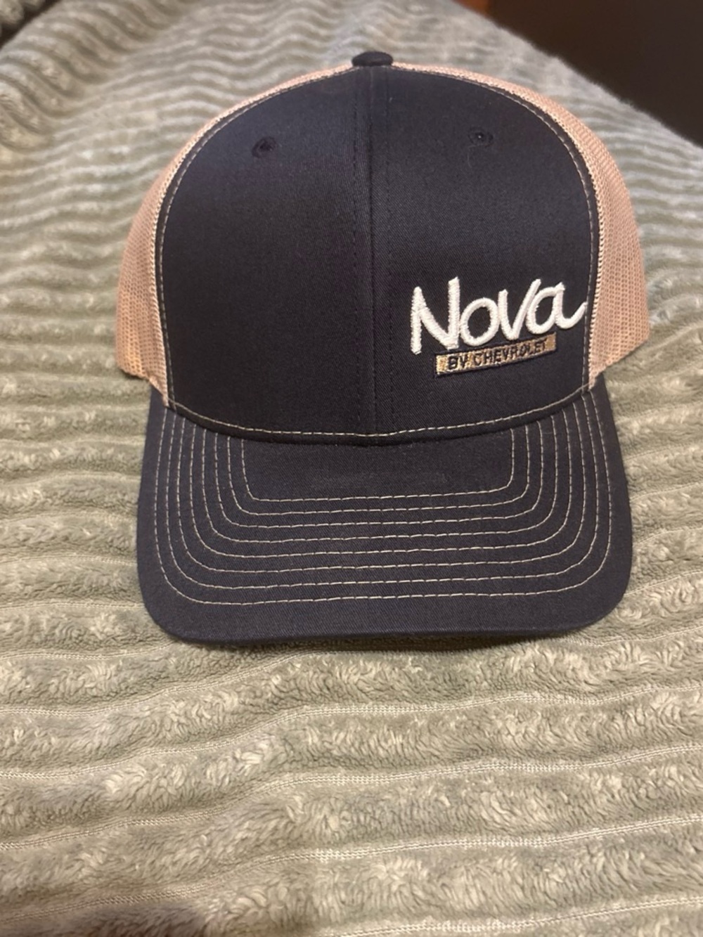 Nova by Chevrolet Navy and Tan Trucker Hat